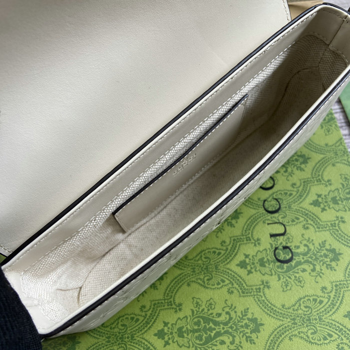 Gucci GG Super Mini Shoulder Bag White 772794