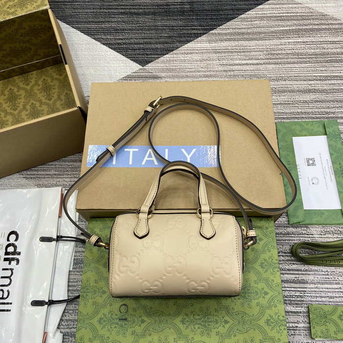 Gucci GG Super Mini Top Handle Bag Beige 790130