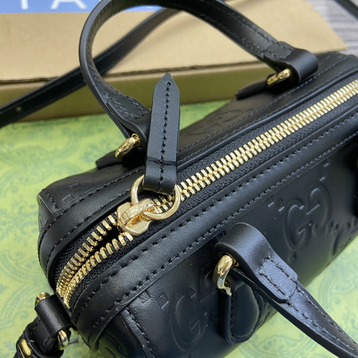 Gucci GG Super Mini Top Handle Bag Black 790130