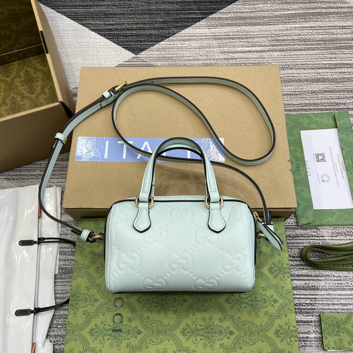 Gucci GG Super Mini Top Handle Bag Blue 790130