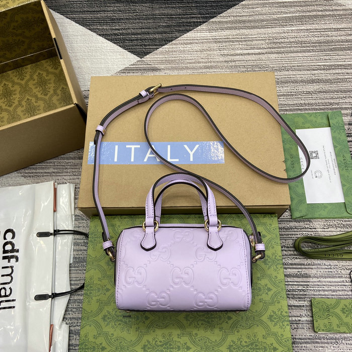 Gucci GG Super Mini Top Handle Bag Purple 790130