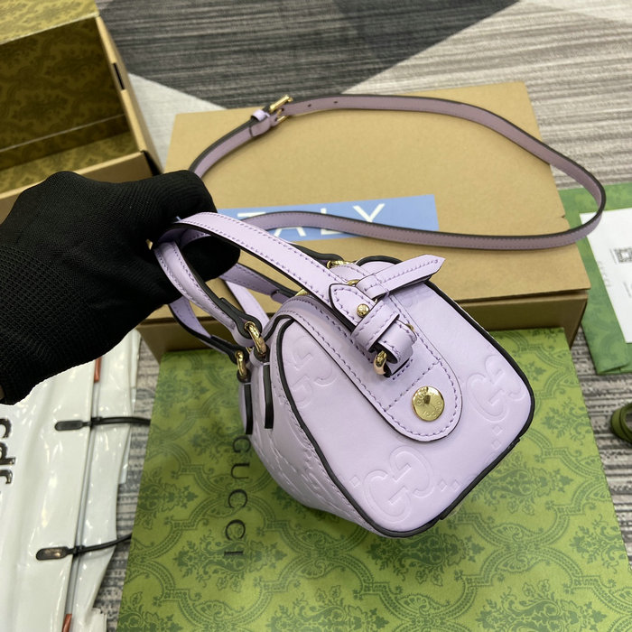 Gucci GG Super Mini Top Handle Bag Purple 790130