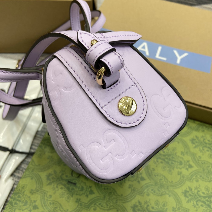 Gucci GG Super Mini Top Handle Bag Purple 790130