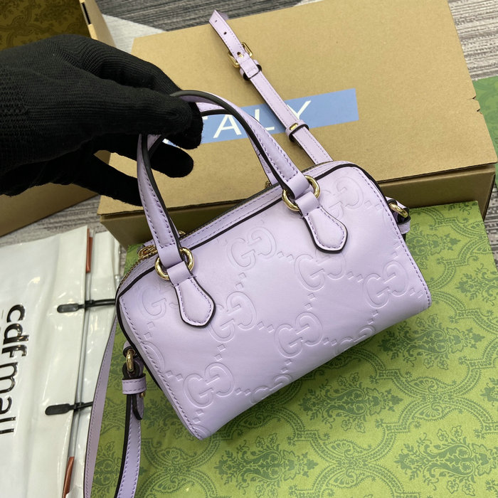 Gucci GG Super Mini Top Handle Bag Purple 790130