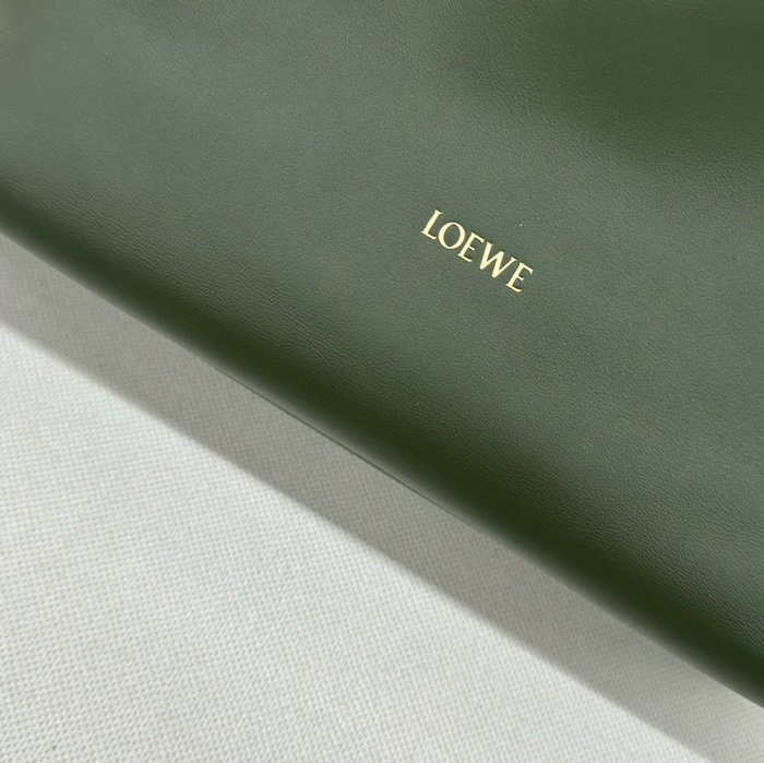 Loewe Medium Flamenco clutch Bottle Green L262386