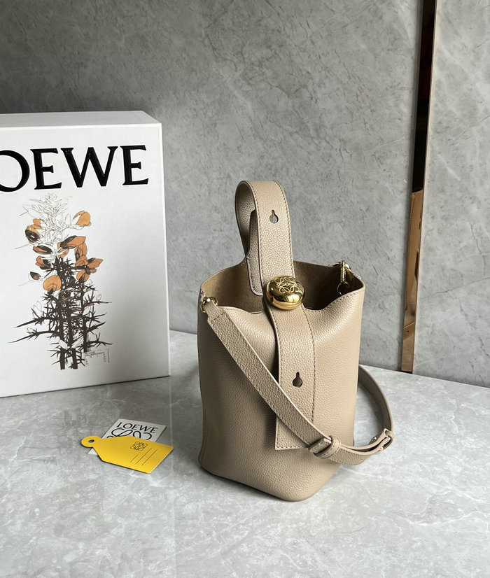 Loewe Mini Pebble Bucket Bag Beige L051701