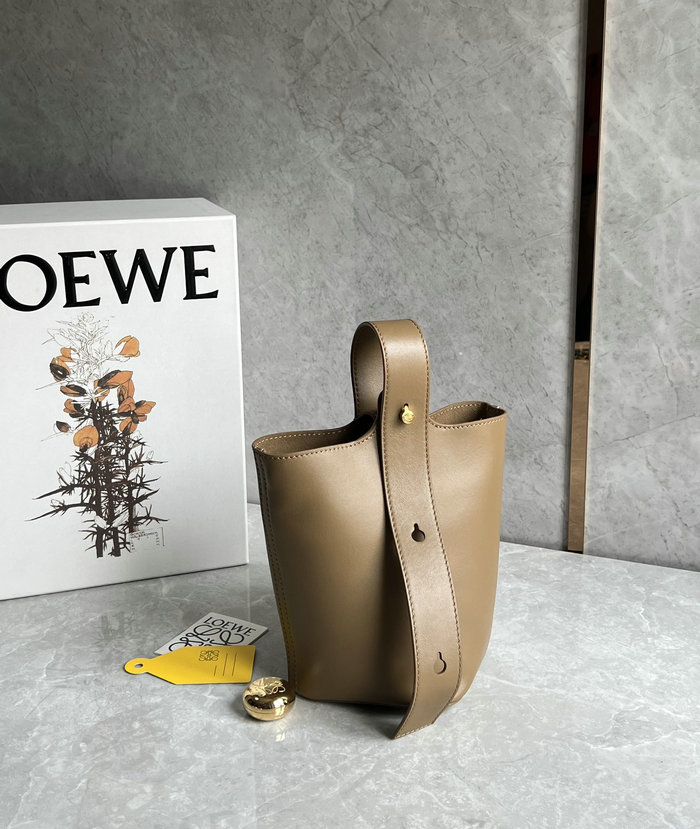 Loewe Mini Pebble Bucket Bag Brown L051701