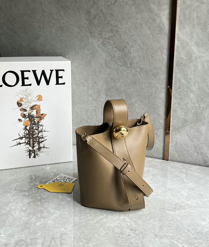 Loewe Mini Pebble Bucket Bag Brown L051701