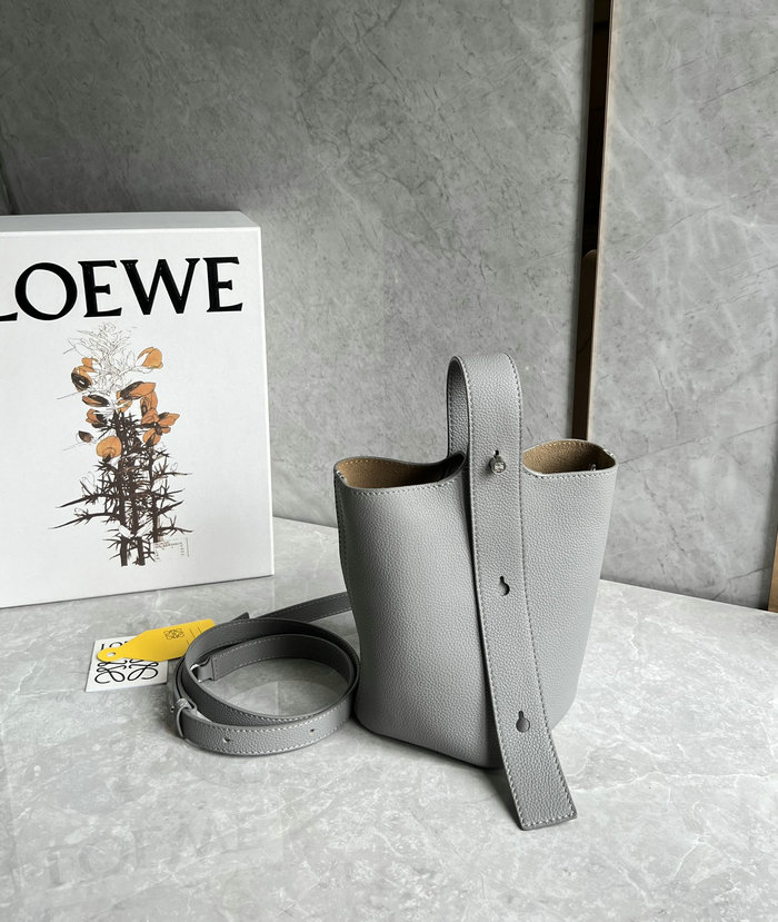 Loewe Mini Pebble Bucket Bag Grey L051701