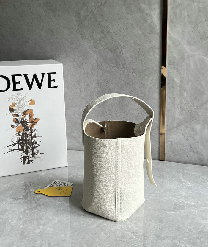 Loewe Mini Pebble Bucket Bag White L051701