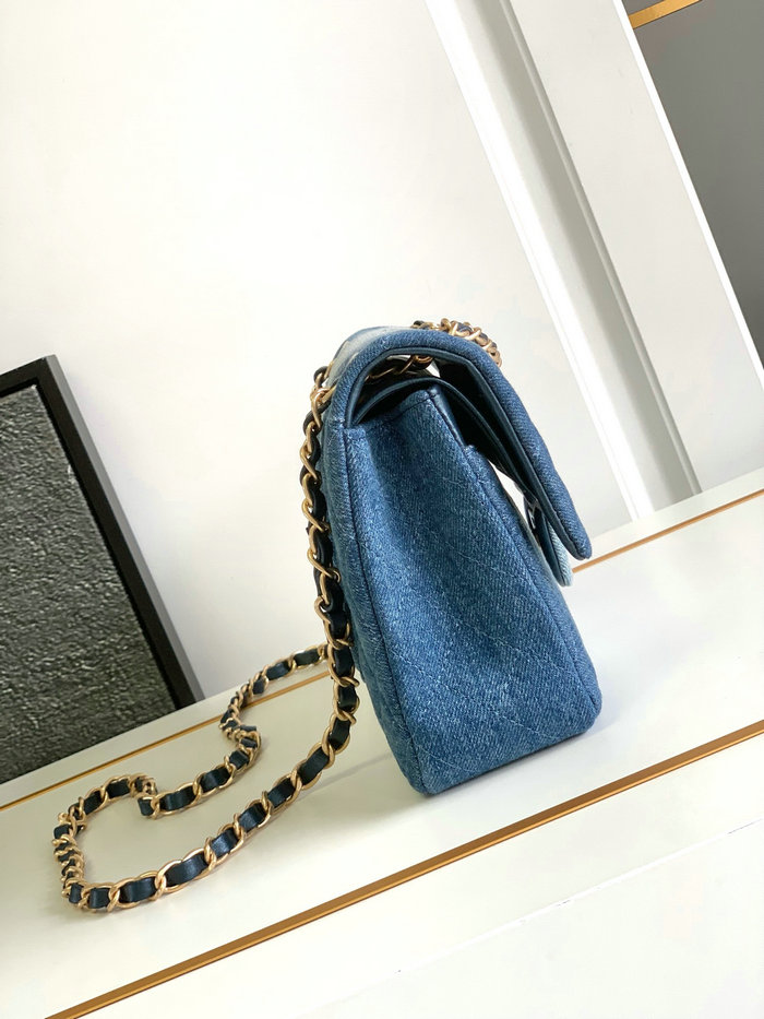 Medium Chanel Denim Bag Blue A1112