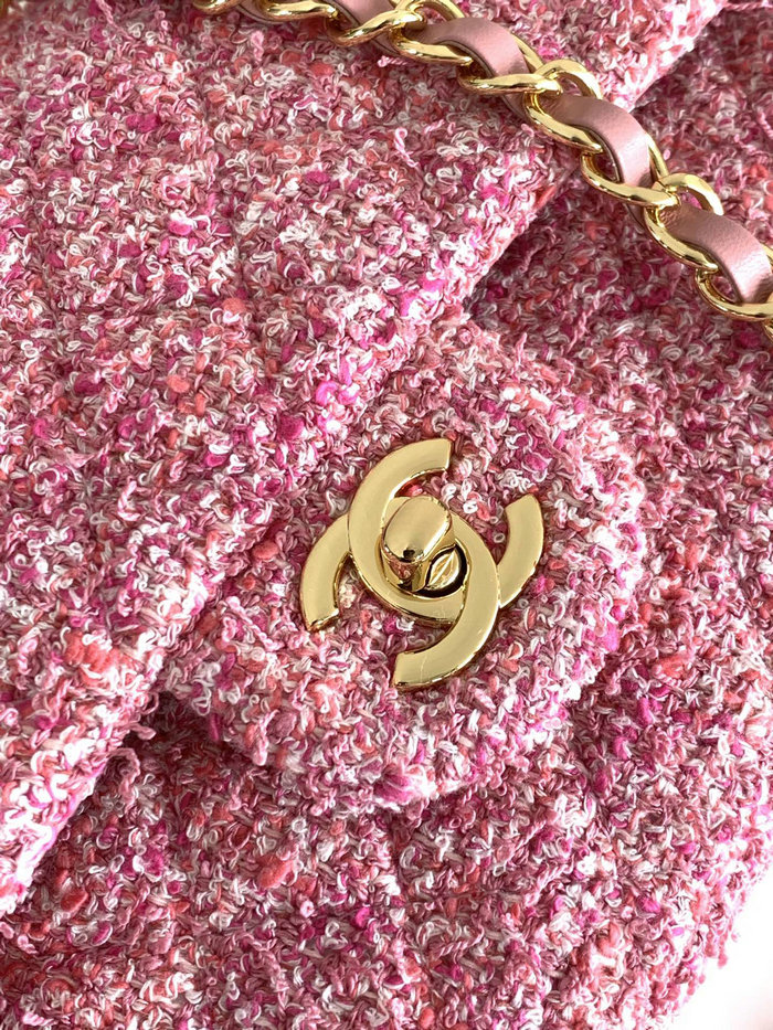 Medium Chanel Tweed Bag Pink A1112