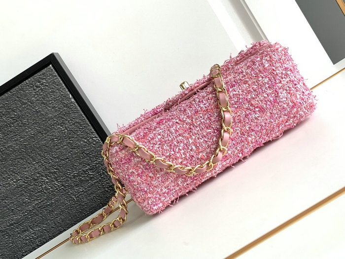 Small Chanel Tweed Bag Pink A1116