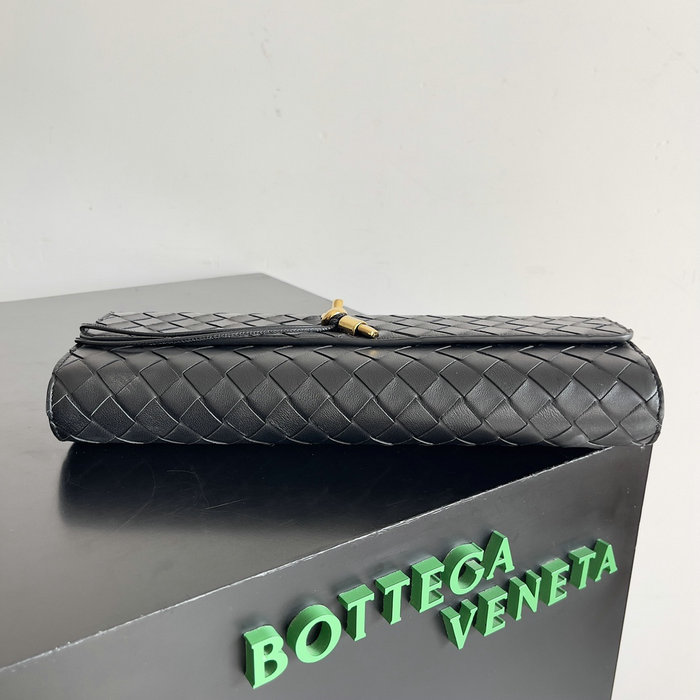 Bottega Veneta Long Clutch Andiamo 741511 Black