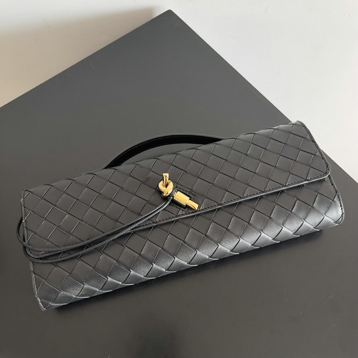 Bottega Veneta Long Clutch Andiamo 741511 Black