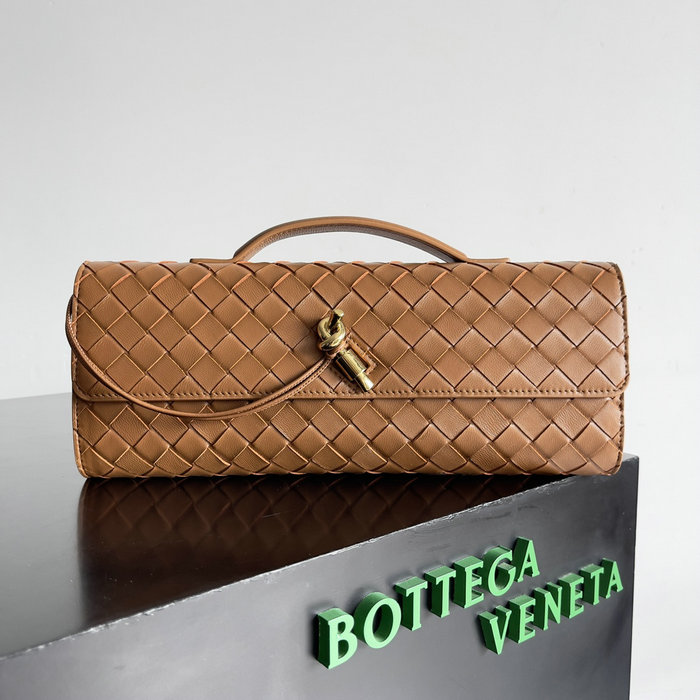 Bottega Veneta Long Clutch Andiamo 741511 Brown