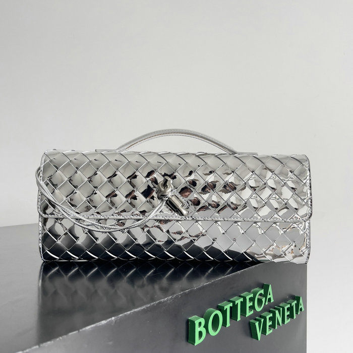 Bottega Veneta Long Clutch Andiamo 741511 Silver