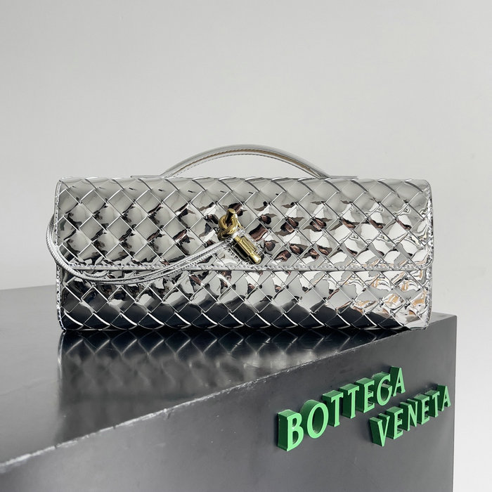 Bottega Veneta Long Clutch Andiamo 741511 Silver