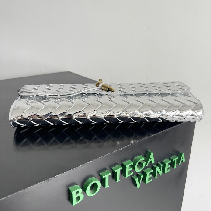 Bottega Veneta Long Clutch Andiamo 741511 Silver