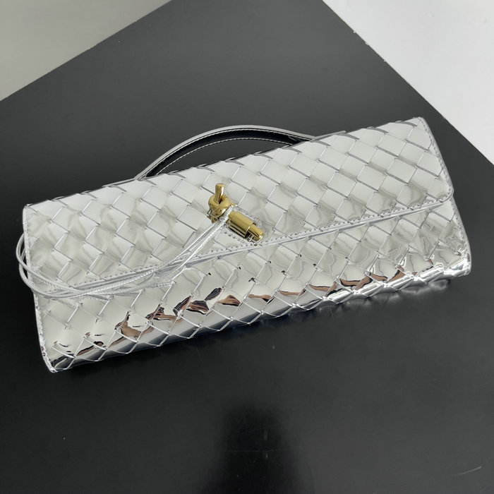 Bottega Veneta Long Clutch Andiamo 741511 Silver