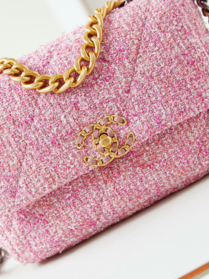 Chanel 19 Handbag Pink AS1160