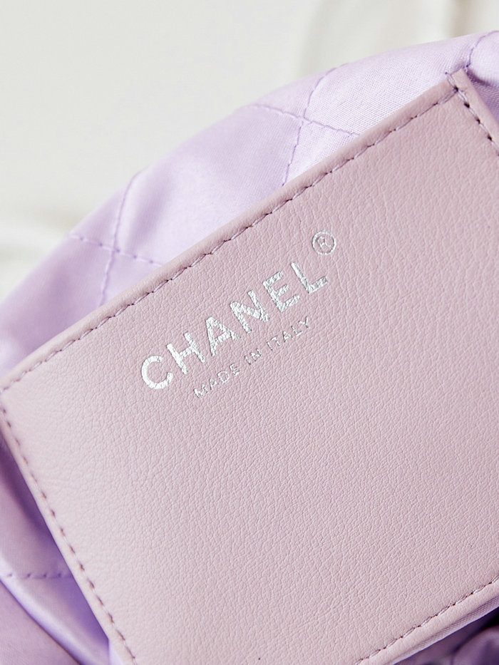 Chanel 22 Mini Handbag AS3980 Purple and White