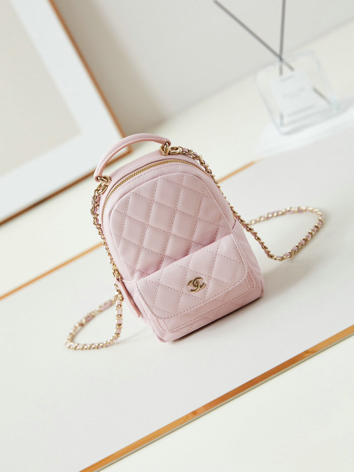 Chanel Grain Calfskin Mini Backpack AP3753 Light Pink