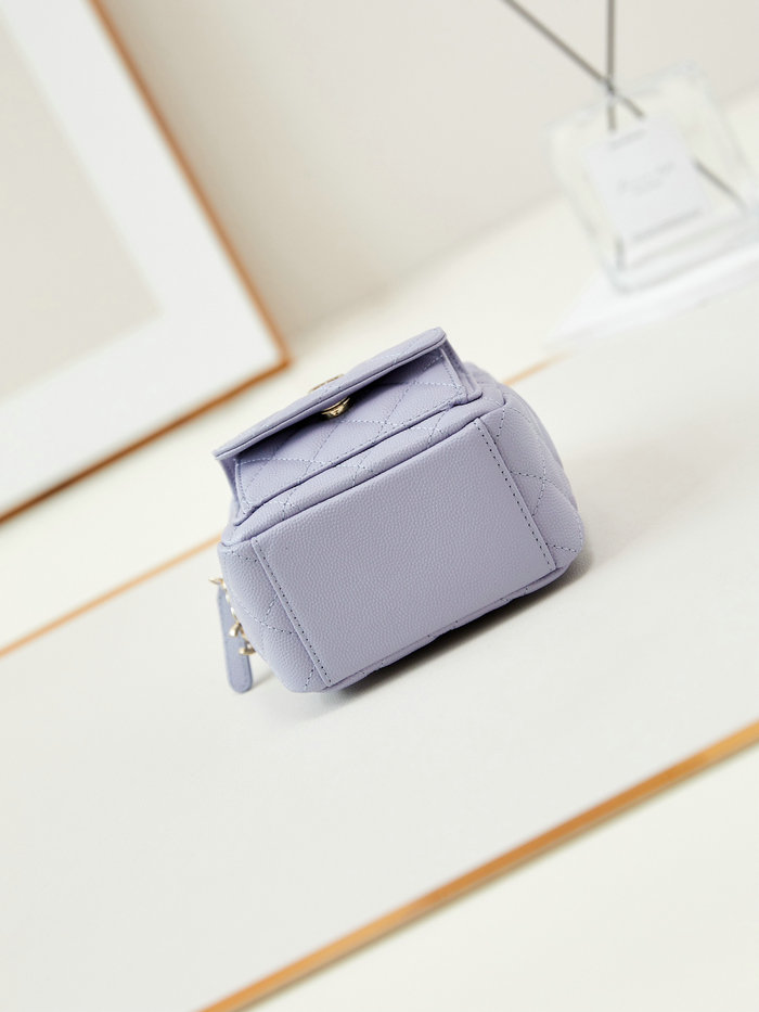 Chanel Grain Calfskin Mini Backpack AP3753 Light Purple