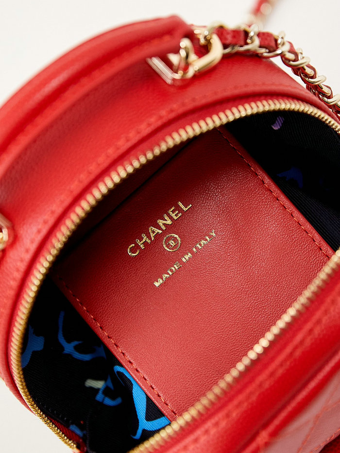 Chanel Grain Calfskin Mini Backpack AP3753 Red
