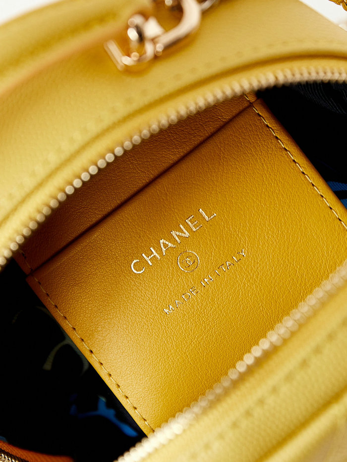 Chanel Grain Calfskin Mini Backpack AP3753 Yellow