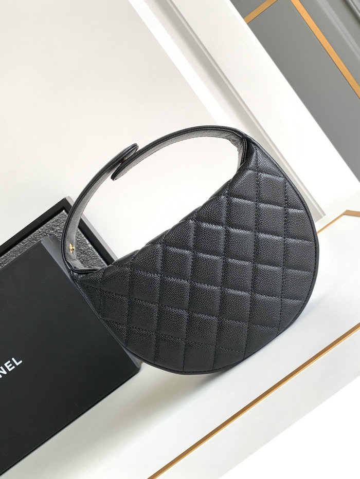 Chanel Grained Calfskin Pouch Black AP3943