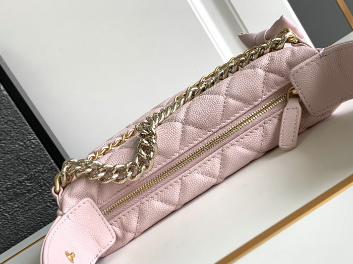 Chanel Grained Calfskin Pouch Pink AP3943