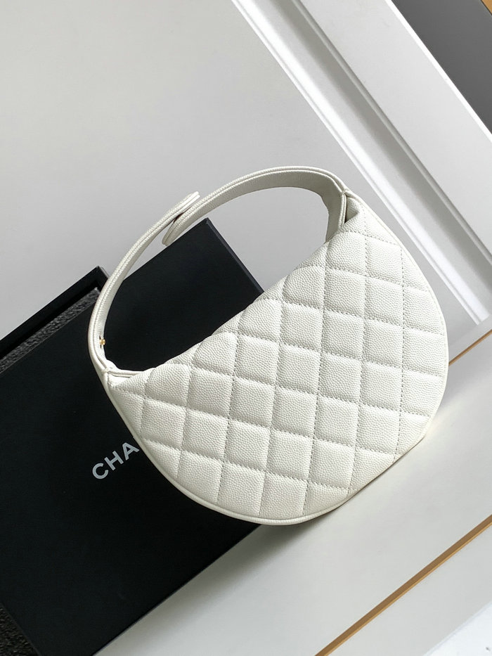 Chanel Grained Calfskin Pouch White AP3943