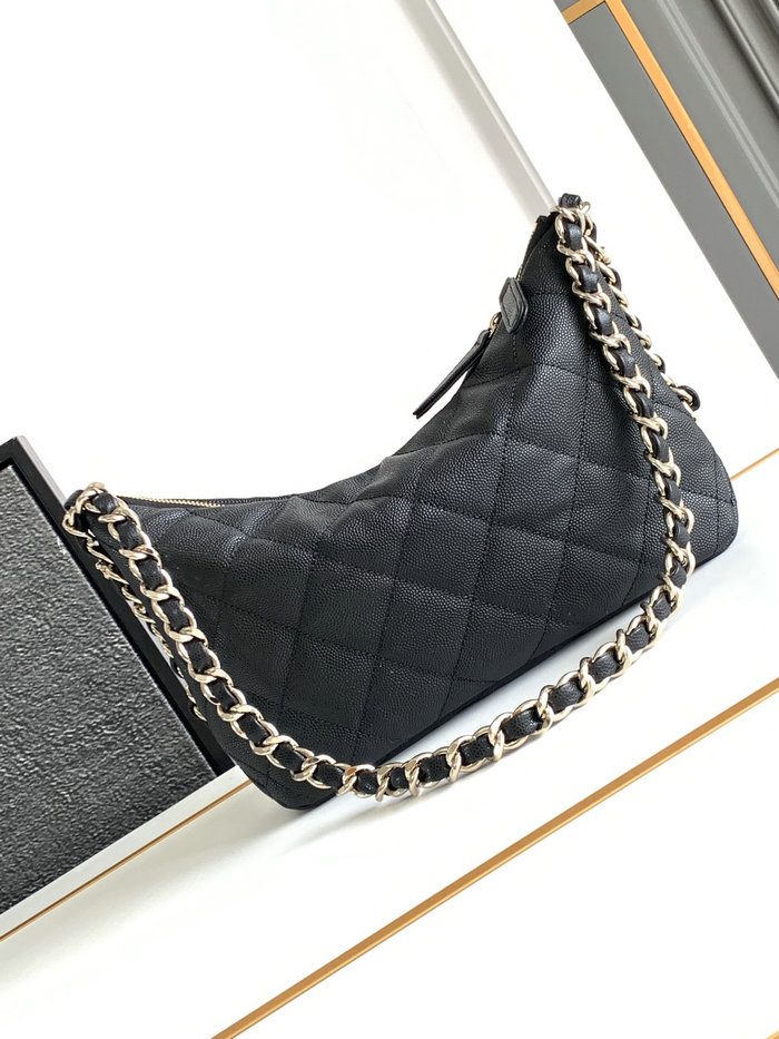 Chanel Hobo Handbag Black AS4293