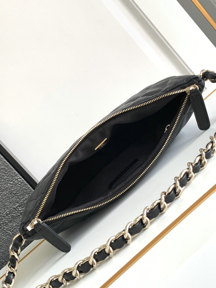 Chanel Hobo Handbag Black AS4293