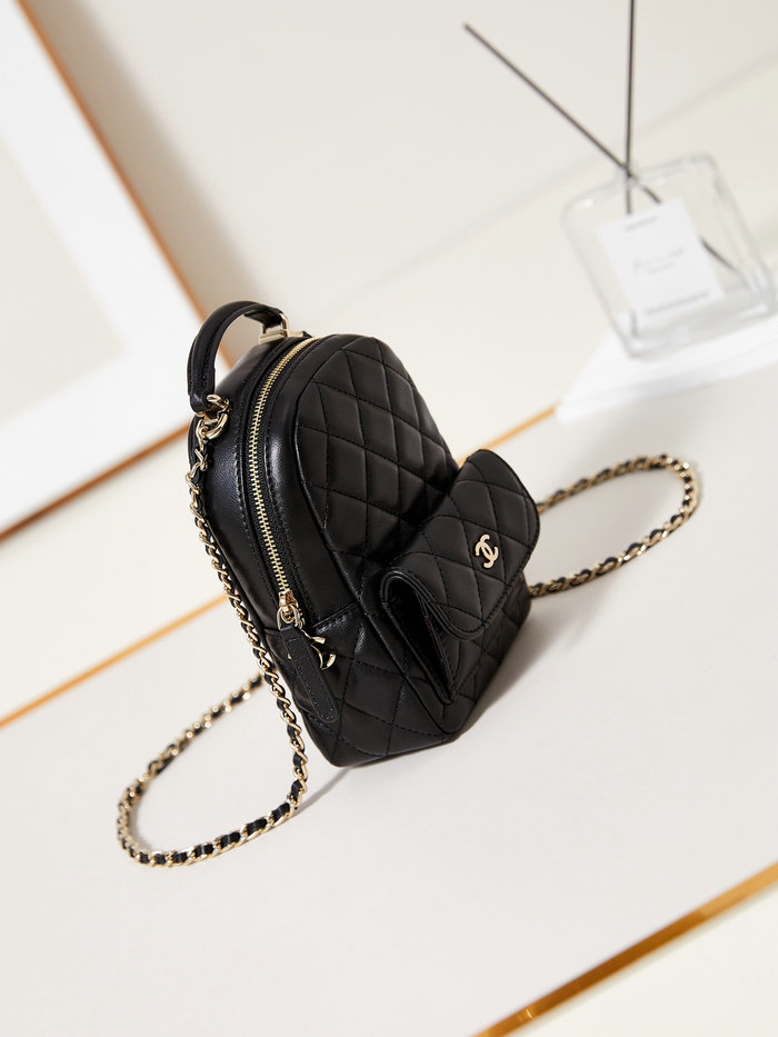 Chanel Lambskin Mini Backpack AP3753 Black