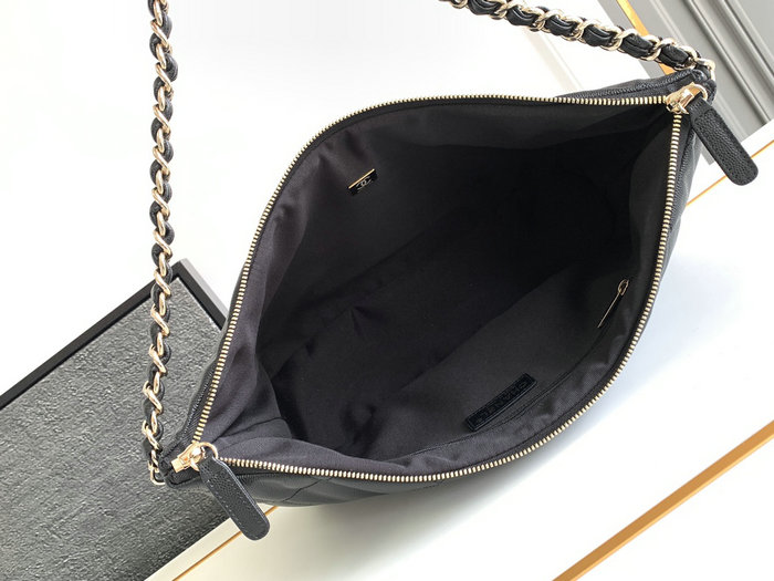 Chanel Large Hobo Handbag Black AS4246