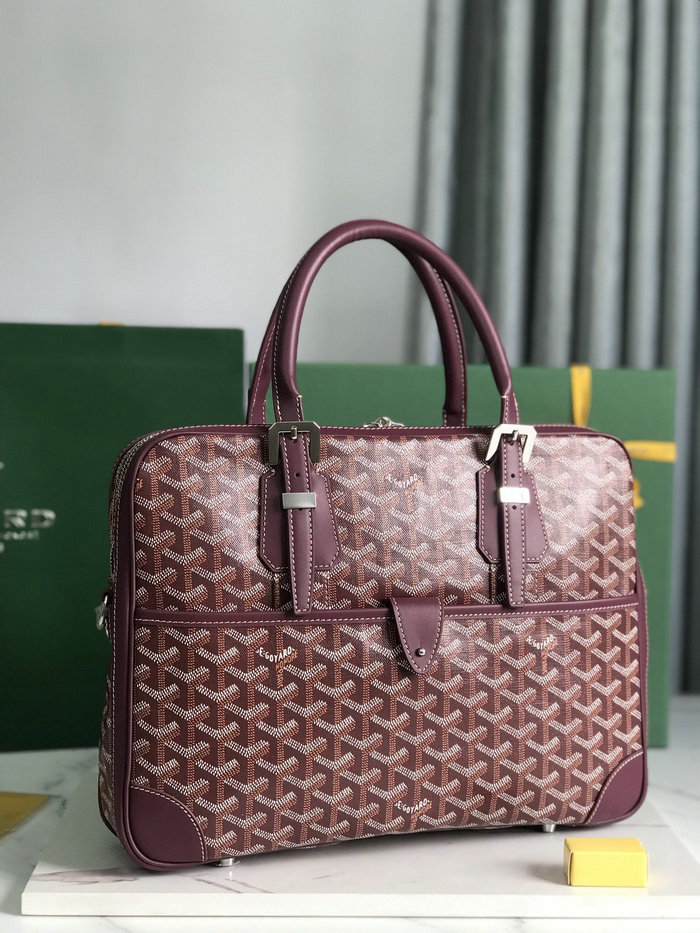 Goyard Ambassade PM Document Case L02889 Burgundy