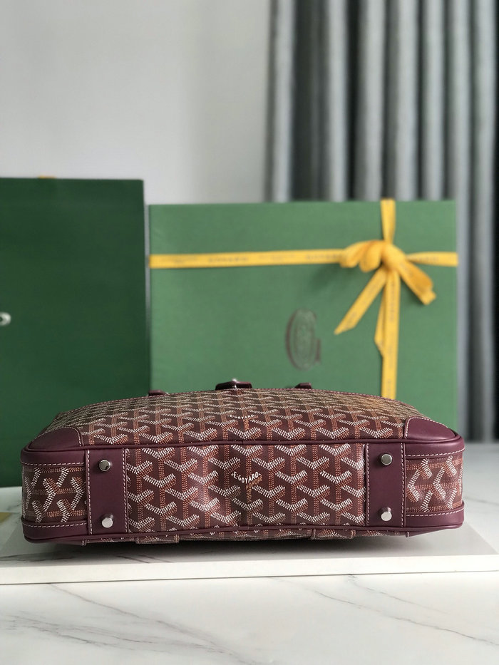 Goyard Ambassade PM Document Case L02889 Burgundy