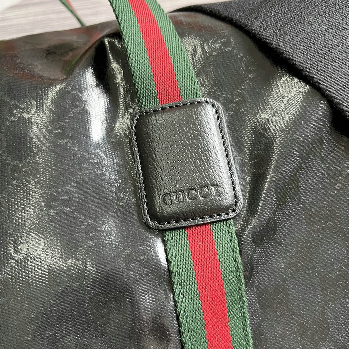 Gucci Medium Duffle Bag with Web Black 758664