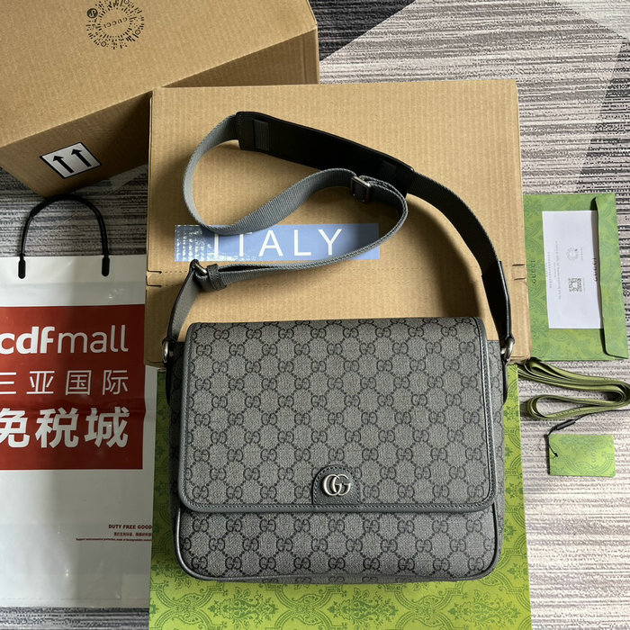 Gucci Ophidia Medium Messenger Bag 761741 Grey