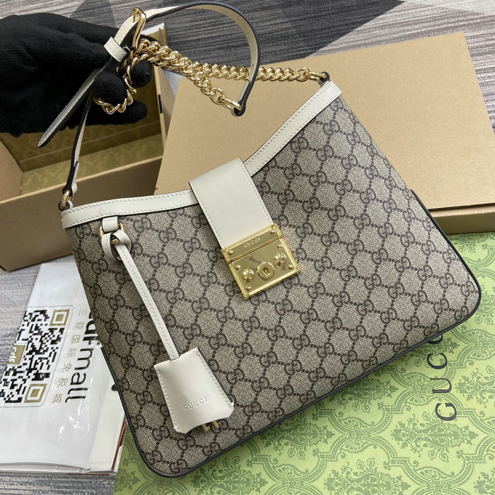 Gucci Padlock GG Medium Shoulder Bag White 795113