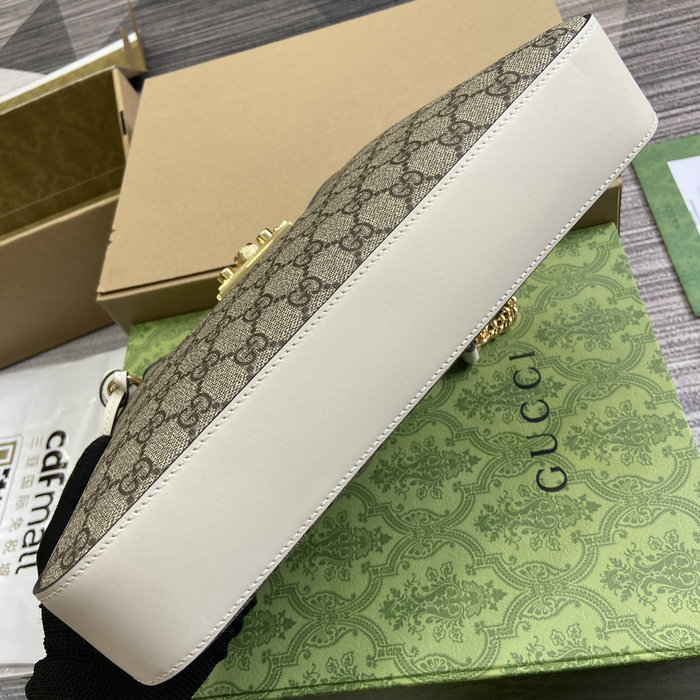 Gucci Padlock GG Medium Shoulder Bag White 795113