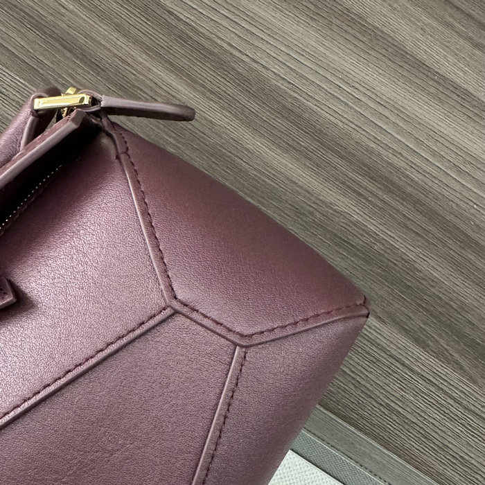 Loewe Classic Calfskin Mini Puzzle Bag L062312 Burgundy