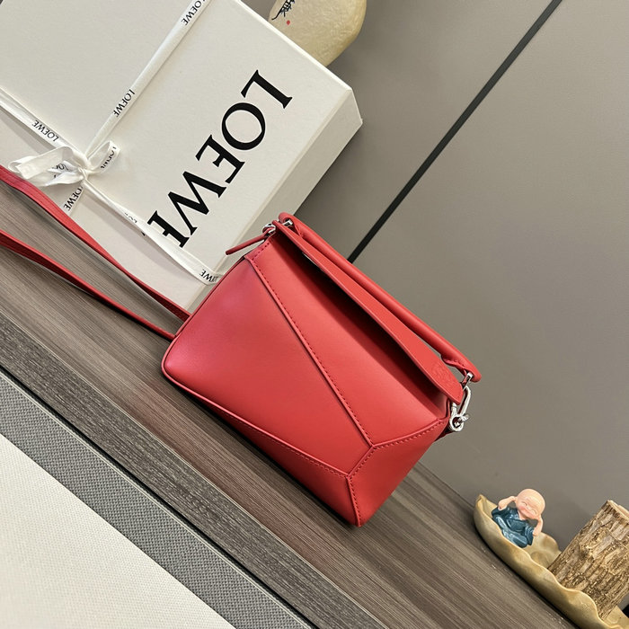 Loewe Classic Calfskin Mini Puzzle Bag L062312 Red