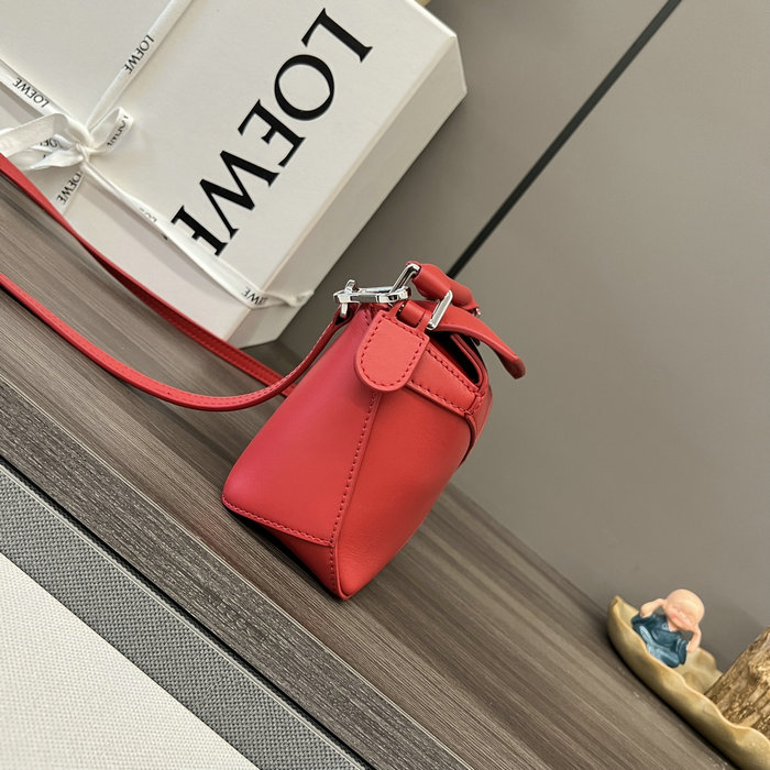 Loewe Classic Calfskin Mini Puzzle Bag L062312 Red