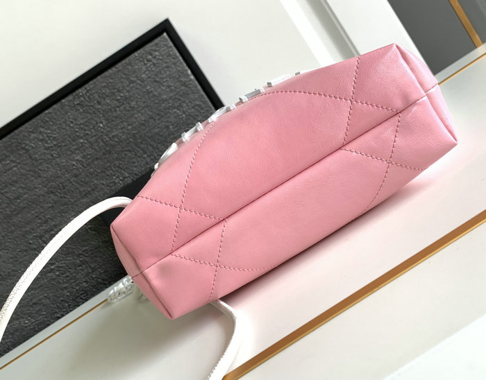 Mini Chanel 22 Handbag Pink and White AS3980
