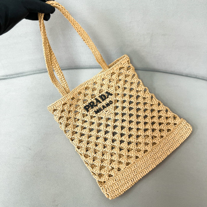 Prada Crochet Tote Bag 1BG493 Beige