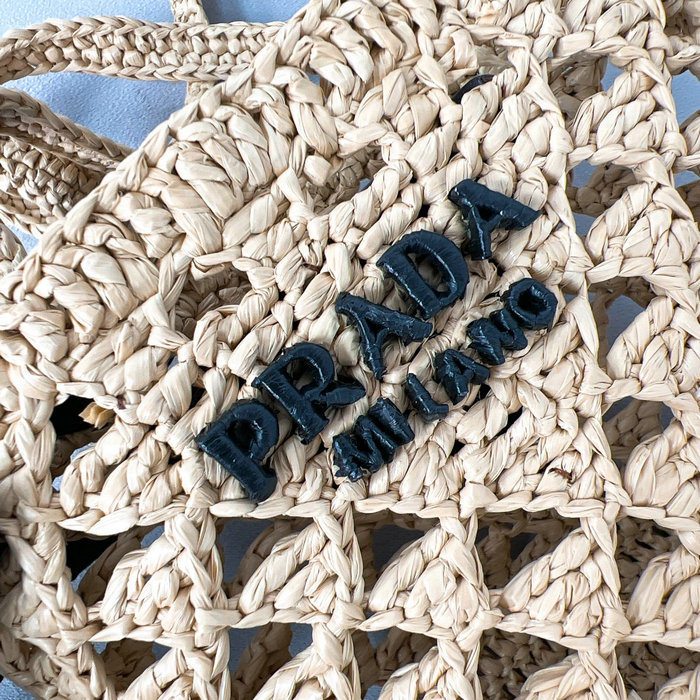 Prada Crochet tote bag 1BG494 Beige