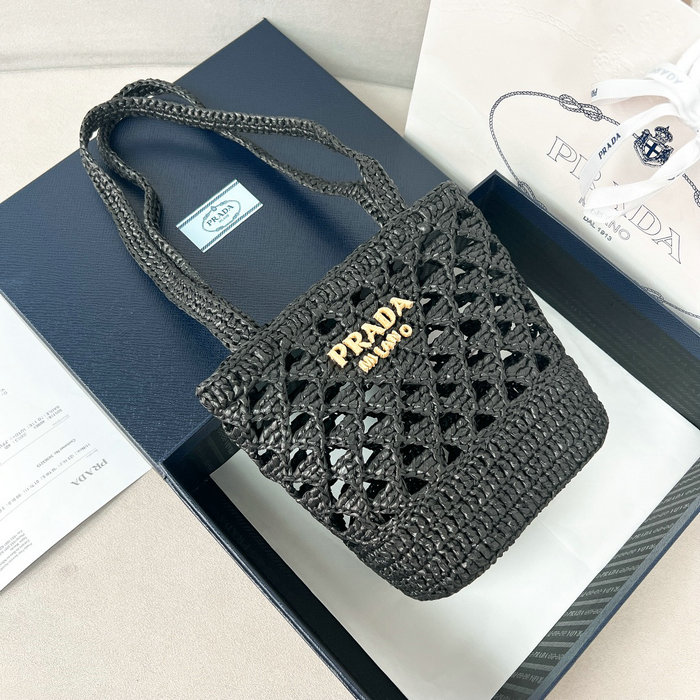 Prada Crochet tote bag 1BG494 Black